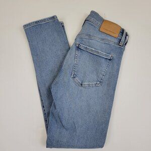 COH Ella Mid Rise Slim Straight Ankle Crop Distressed Jean in Carmine